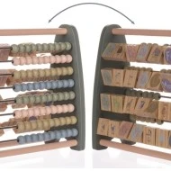 Zopa Dřevěné oboustranné počítadlo 