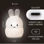  ZOPA Silikonová LED noční lampička vel. M - Zopa silikonová LED noční lampička vel. M