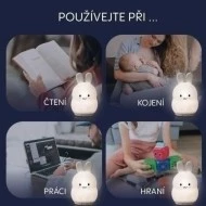 ZOPA Silikonová LED noční lampička s hudbou vel. L Zopa silikonová LED noční lampička s hudbou vel. L