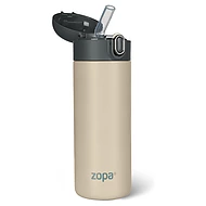  ZOPA Termoska na tekutiny s brčkem 400ml Cookie Beige