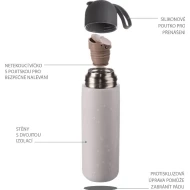 Zopa Termoska na tekutiny se silikonovým držákem 400ml 