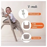 ZOPA Set židlička Inspira + novorozenecký set + houpací základna 