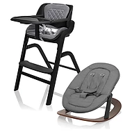  ZOPA Set židlička Inspira + novorozenecký set + houpací základna Berry Black 