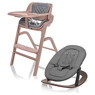  ZOPA Set židlička Inspira + novorozenecký set + houpací základna Candy Pink 