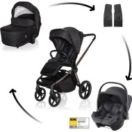  ZOPA SET Kočárek Move Cross 5X + autosedačka Baby-Safe Core Quartz black