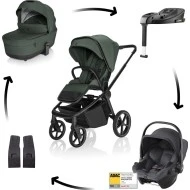  ZOPA SET Kočárek Move Cross 5X + autosedačka Baby-Safe Core + Base Oak green