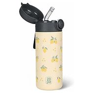  ZOPA Termoska na tekutiny s brčkem a silikonovým držákem 350ml Limoncello