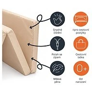 ZOPA Cestovní skládací matrace 120x60cm Light Beige  