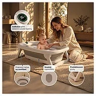  ZOPA Dětská skládací vanička Aquasense s teploměrem Grey vanička s teploměrem - 