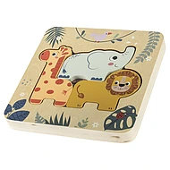  ZOPA Dřevěné puzzle malé Leopard Hlavolam