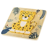  ZOPA Dřevěné puzzle malé Leopard