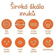 Zopa Silikonový dětský budík s nočním světlem a hudbou 