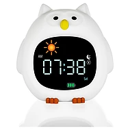  Zopa Silikonový dětský budík s nočním světlem a hudbou Owl