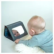 Petit Collage Čas na bříšku - zrcátko s obrázky Peekaboo 