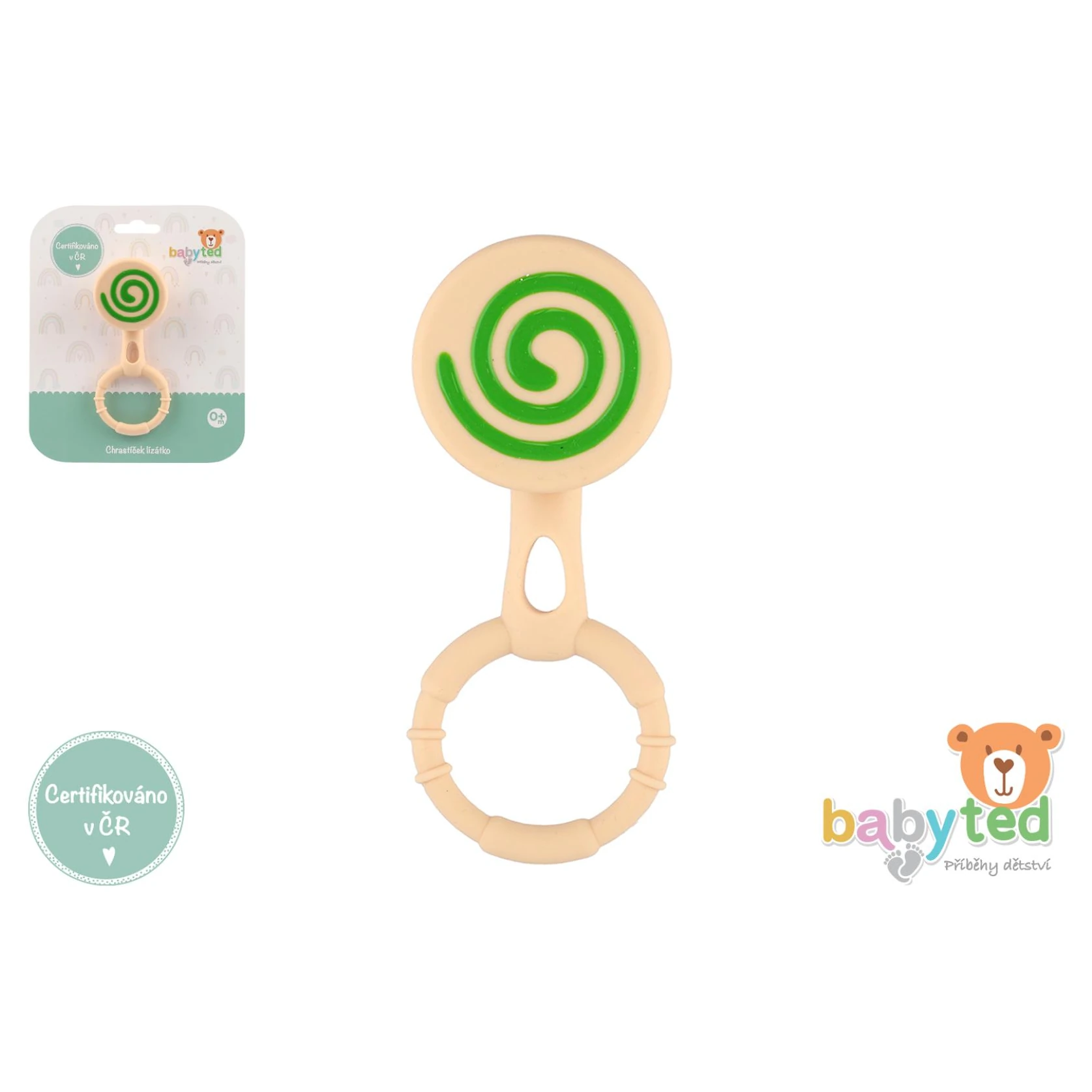 Babyted Chrastíček silikon 13x5cm varianta Lízátko