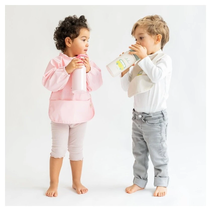 Saro Baby Nepropustný bryndák s rukávkama - 