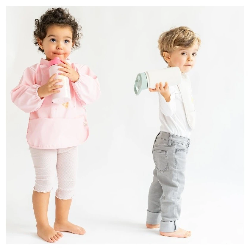 Saro Baby Nepropustný bryndák s rukávkama - 