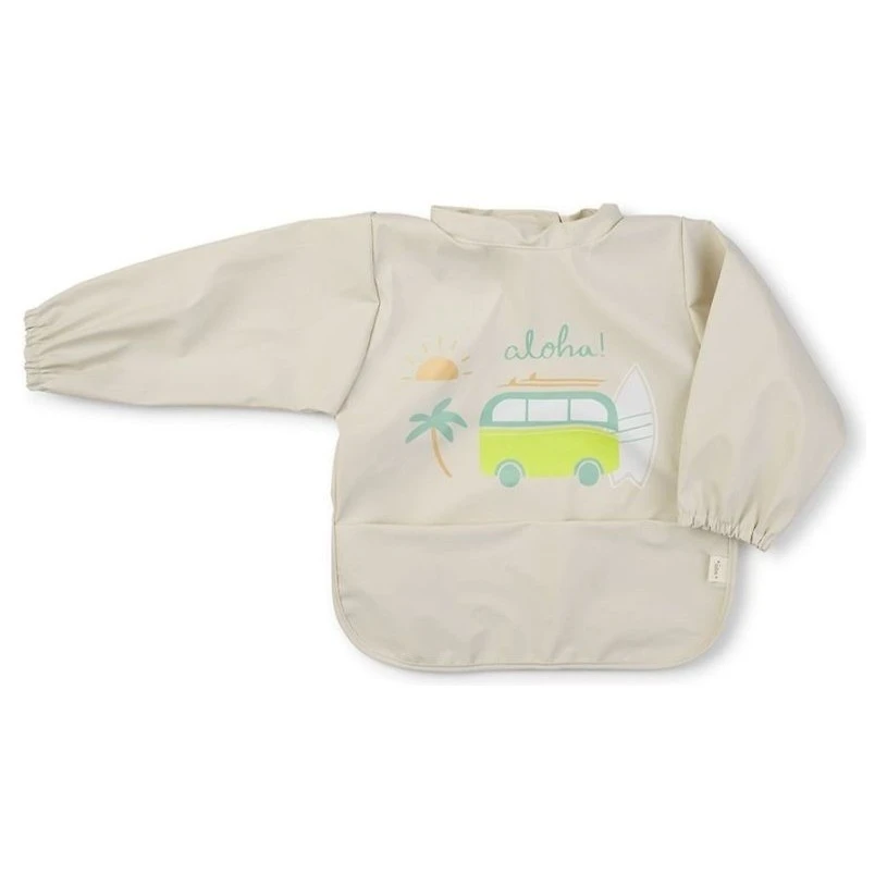 Saro Baby Nepropustný bryndák s rukávkama - 