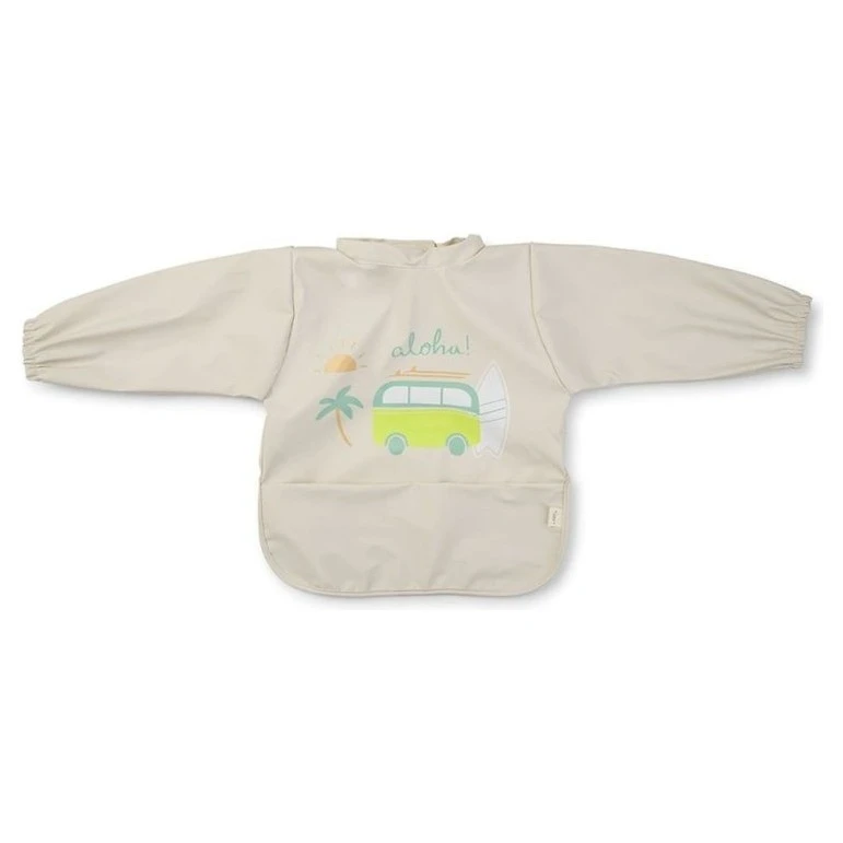 Saro Baby Nepropustný bryndák s rukávkama - 