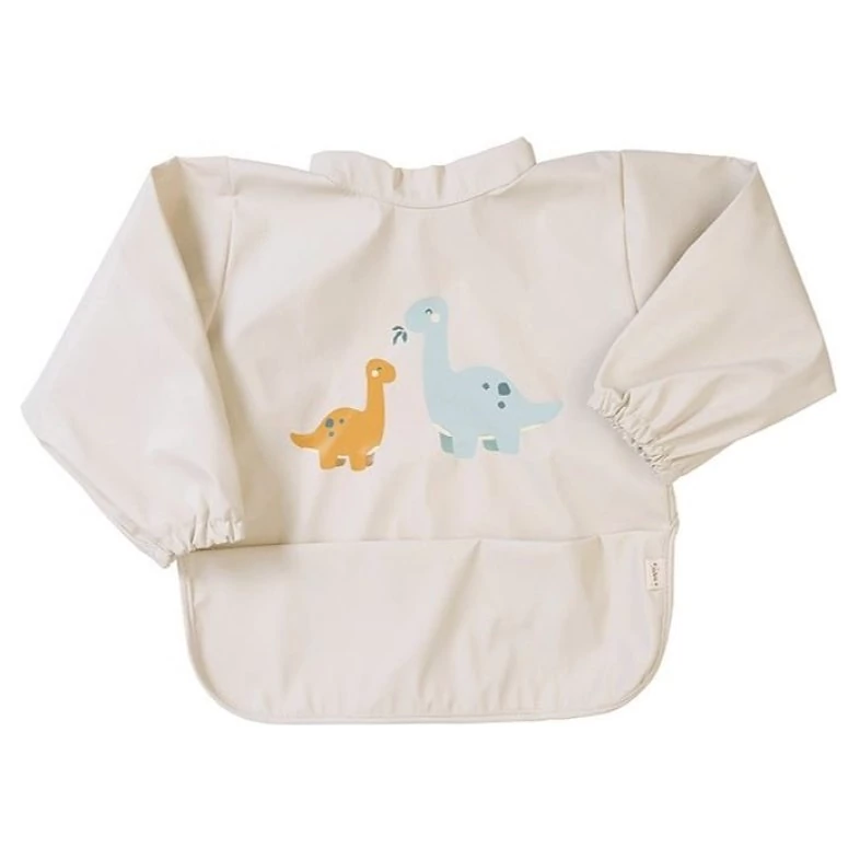 Saro Baby Nepropustný bryndák s rukávkama varianta Sand