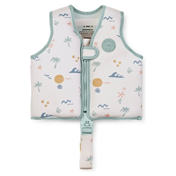 Saro Baby Plavecká neoprenová vesta s UV ochranou varianta Good Vibes 3-6r