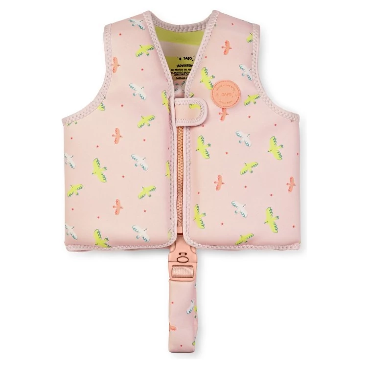 Saro Baby Plavecká neoprenová vesta s UV ochranou varianta Tropicool Pink 3-6r