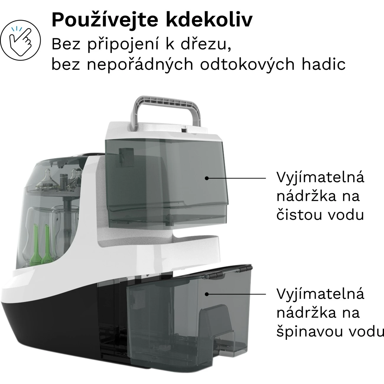 Baby Brezza Bottle Washer White - 