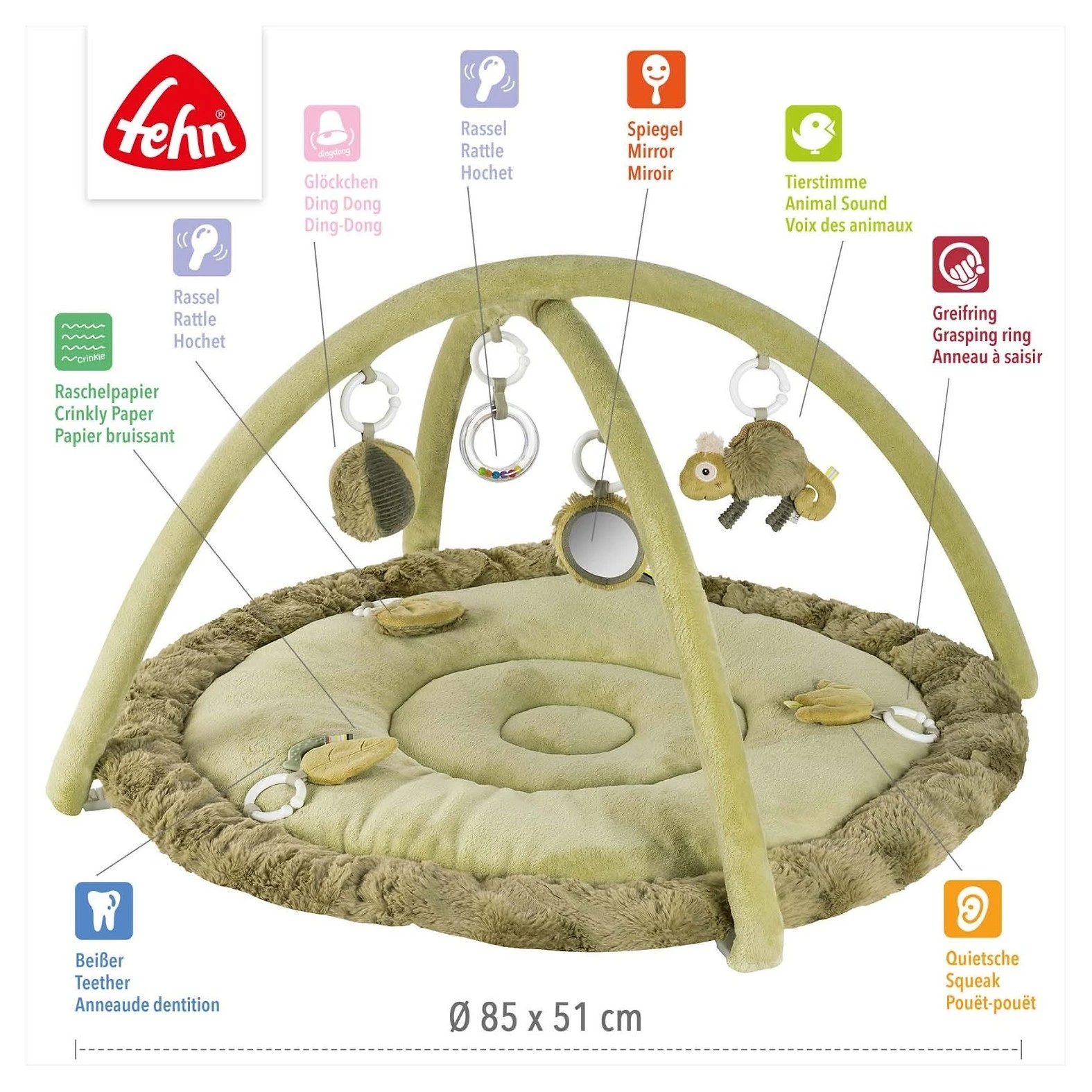 Babyfehn 3D aktivity deka chameleon Crazy - 