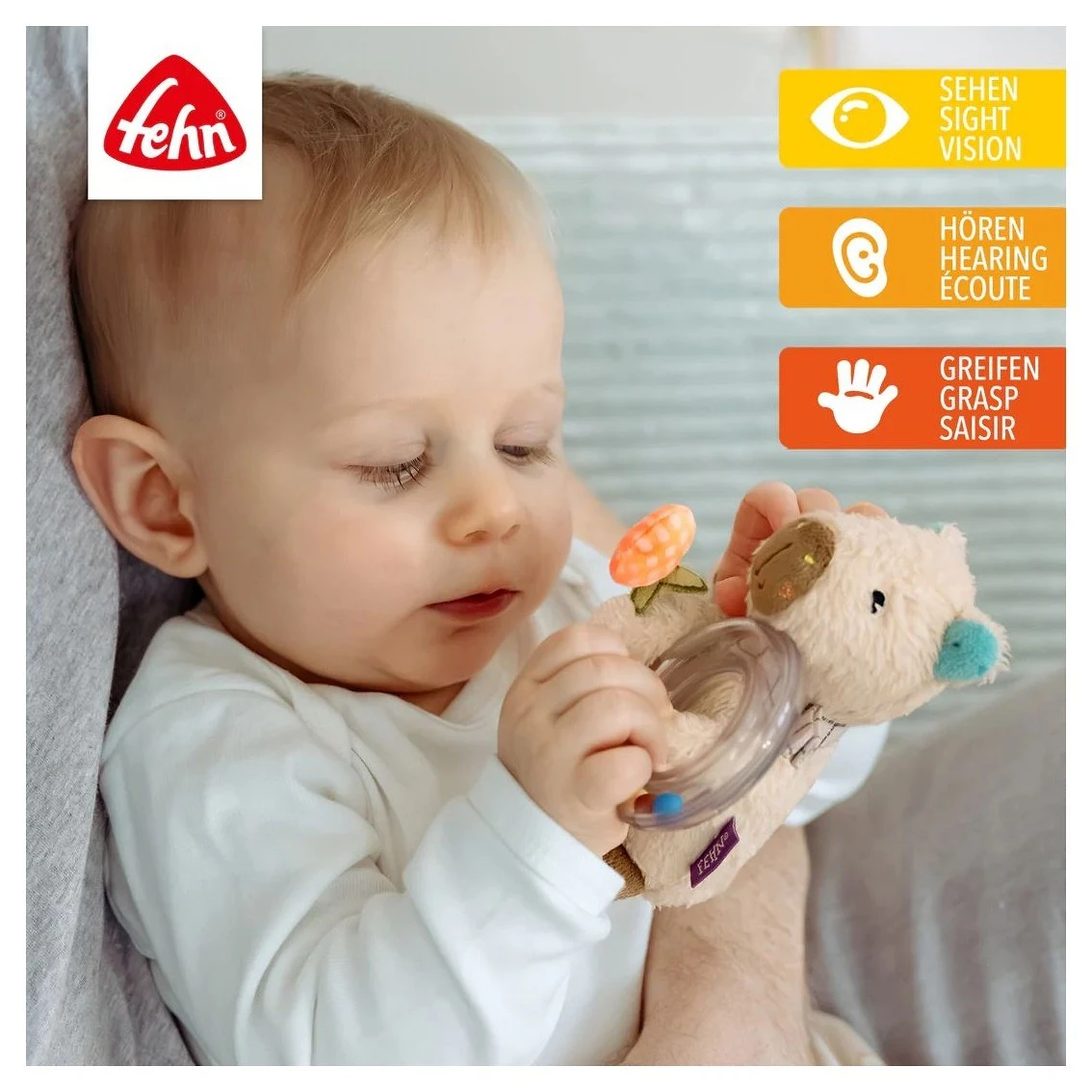 Babyfehn Kroužkové chrastítko capybara - 