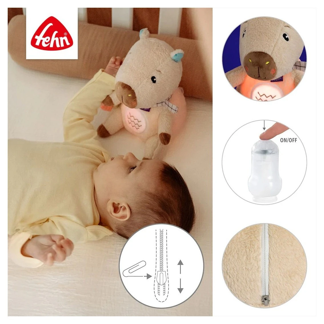 Babyfehn Noční světlo capybara - 