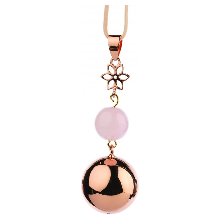 BABYLONIA BOLA originální mexický hudební šperk Star/Moon varianta Rose Gold Pearl Flower