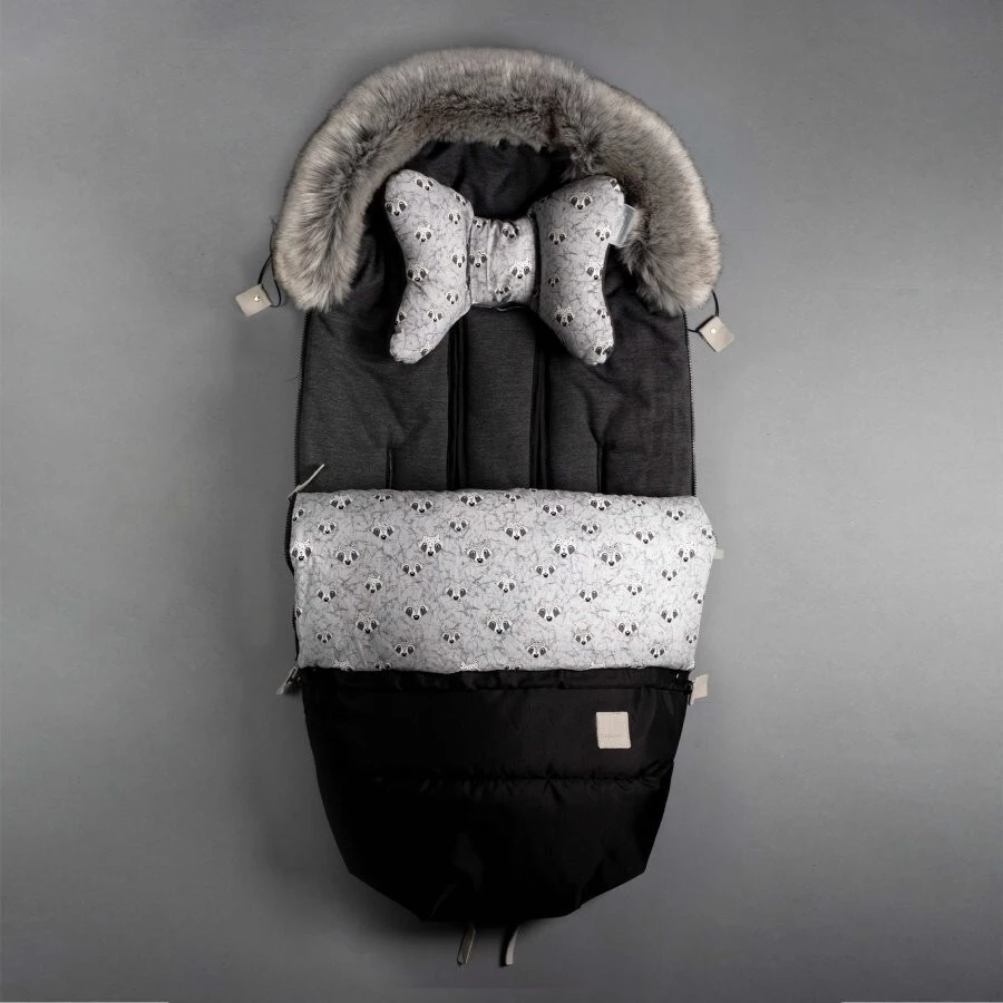 Beztroska Fusak s kožešinou - Black