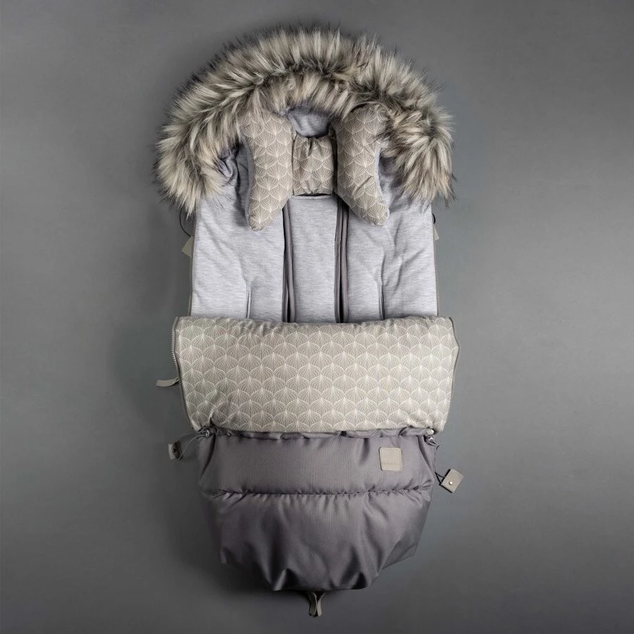 Beztroska Fusak s kožešinou - Dove grey