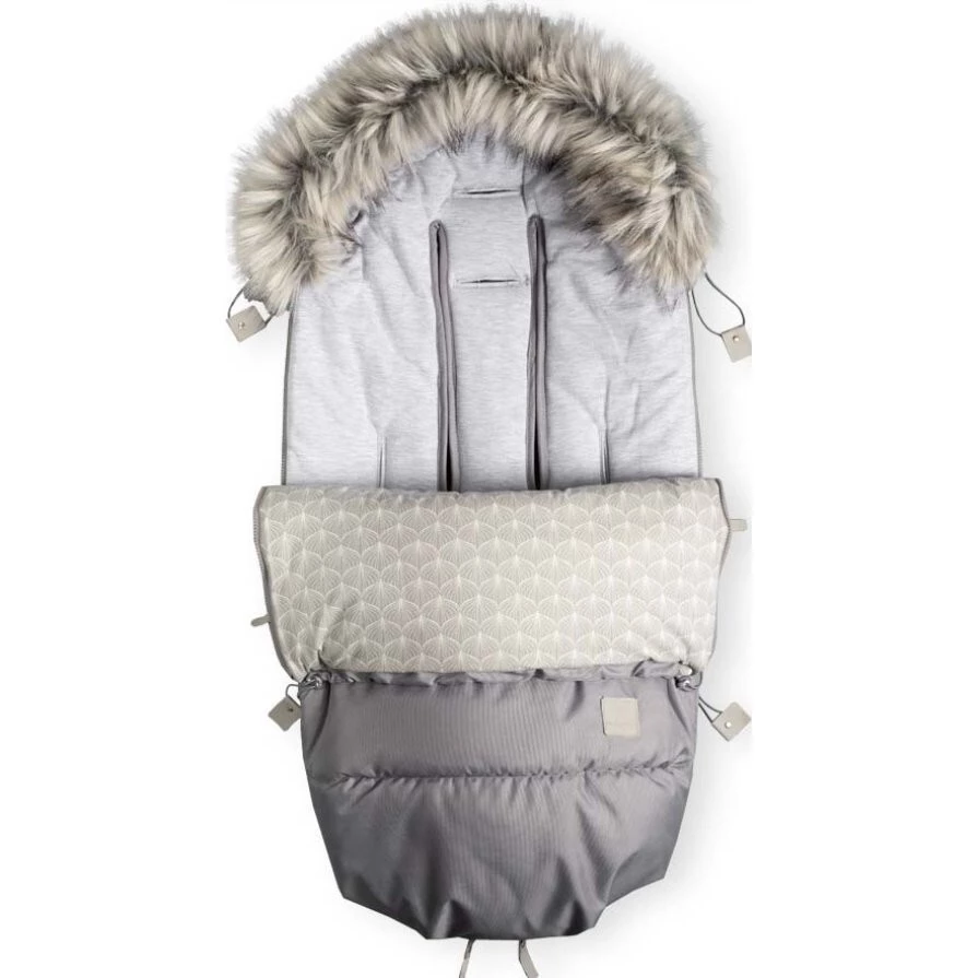 Beztroska Fusak s kožešinou - Dove grey