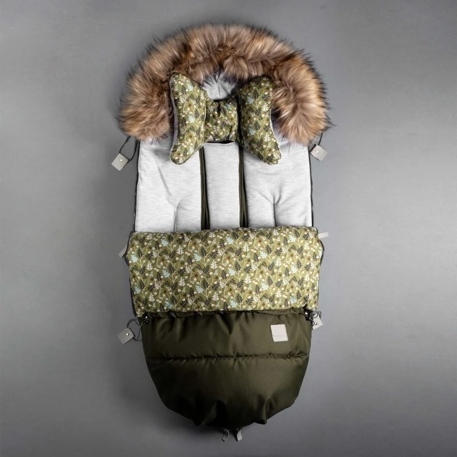 Beztroska Fusak s kožešinou - Khaki