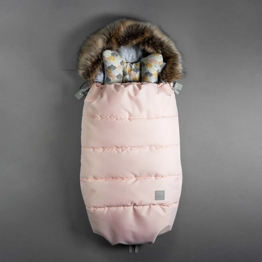 Beztroska Fusak s kožešinou - Pink powder