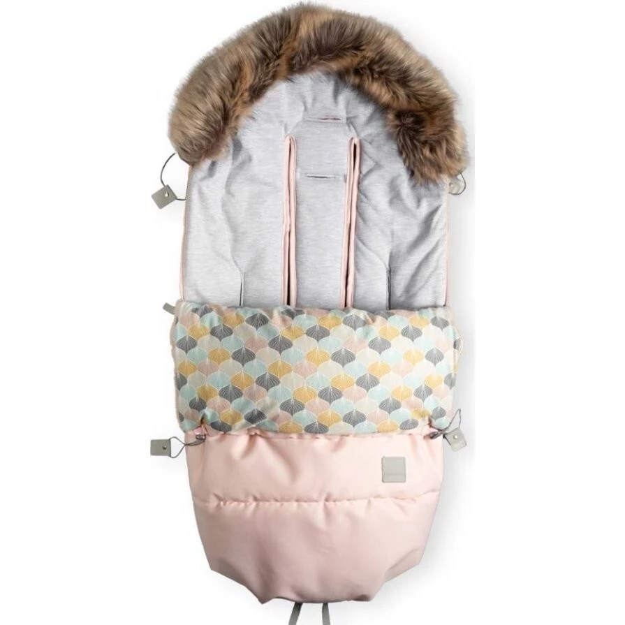 Beztroska Fusak s kožešinou - Pink powder