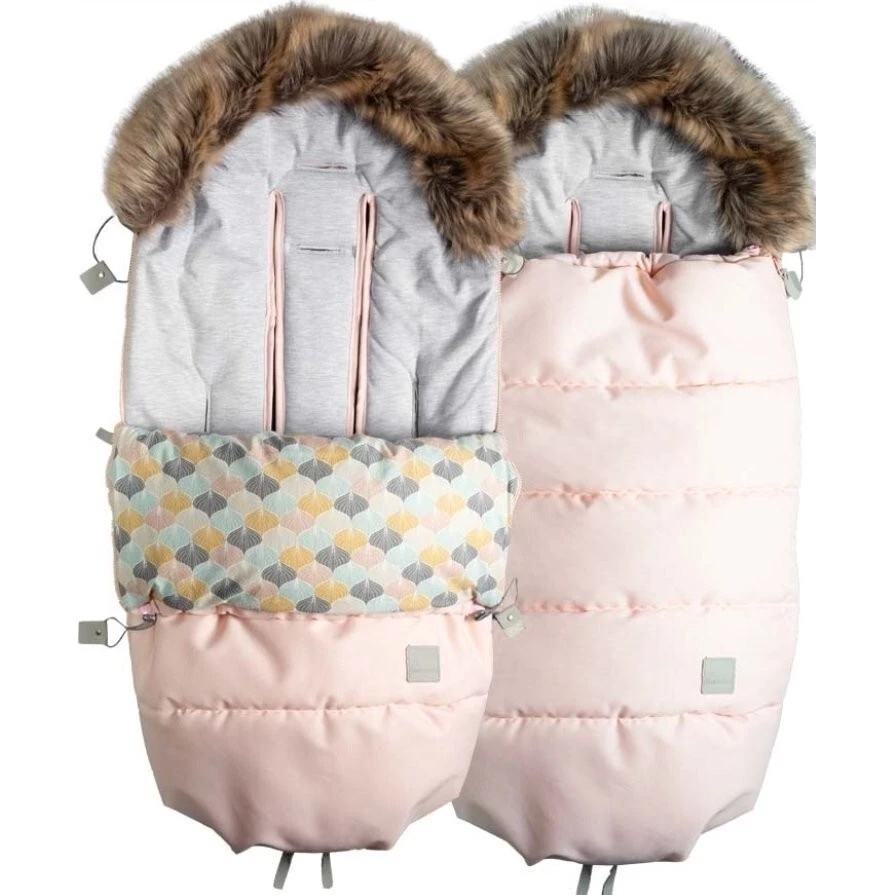 Beztroska Fusak s kožešinou - Pink powder