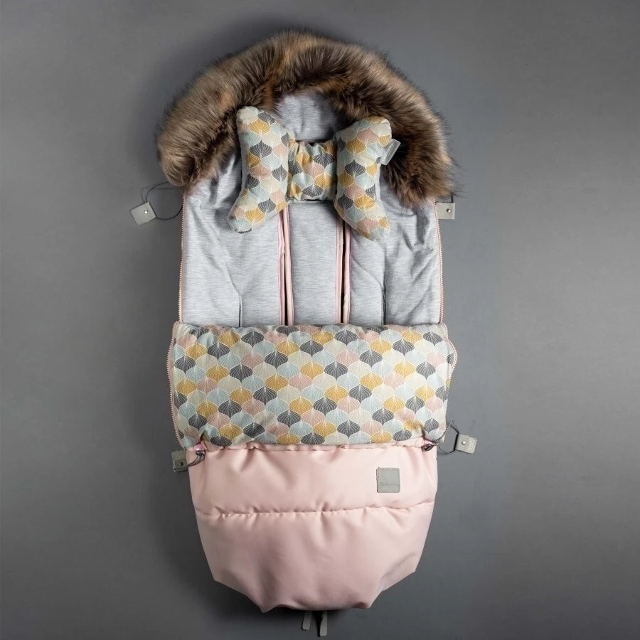 Beztroska Fusak s kožešinou - Pink powder