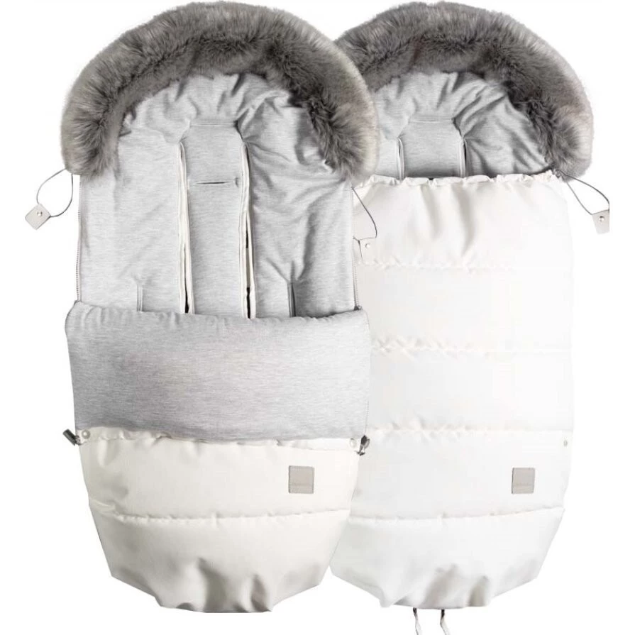 Beztroska Fusak s kožešinou - White cream