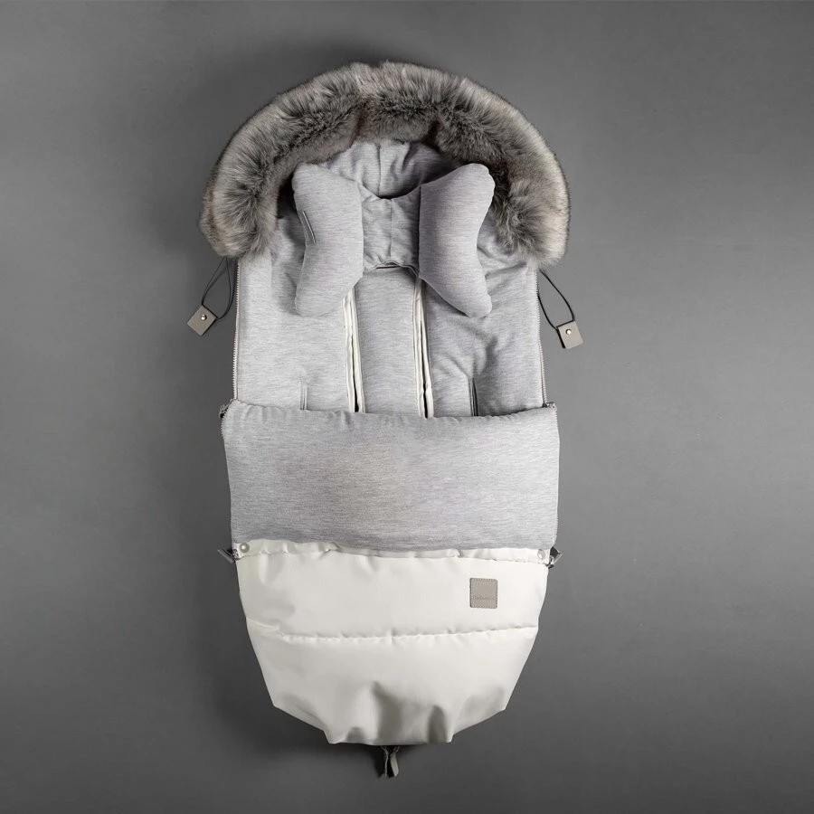 Beztroska Fusak s kožešinou - White cream