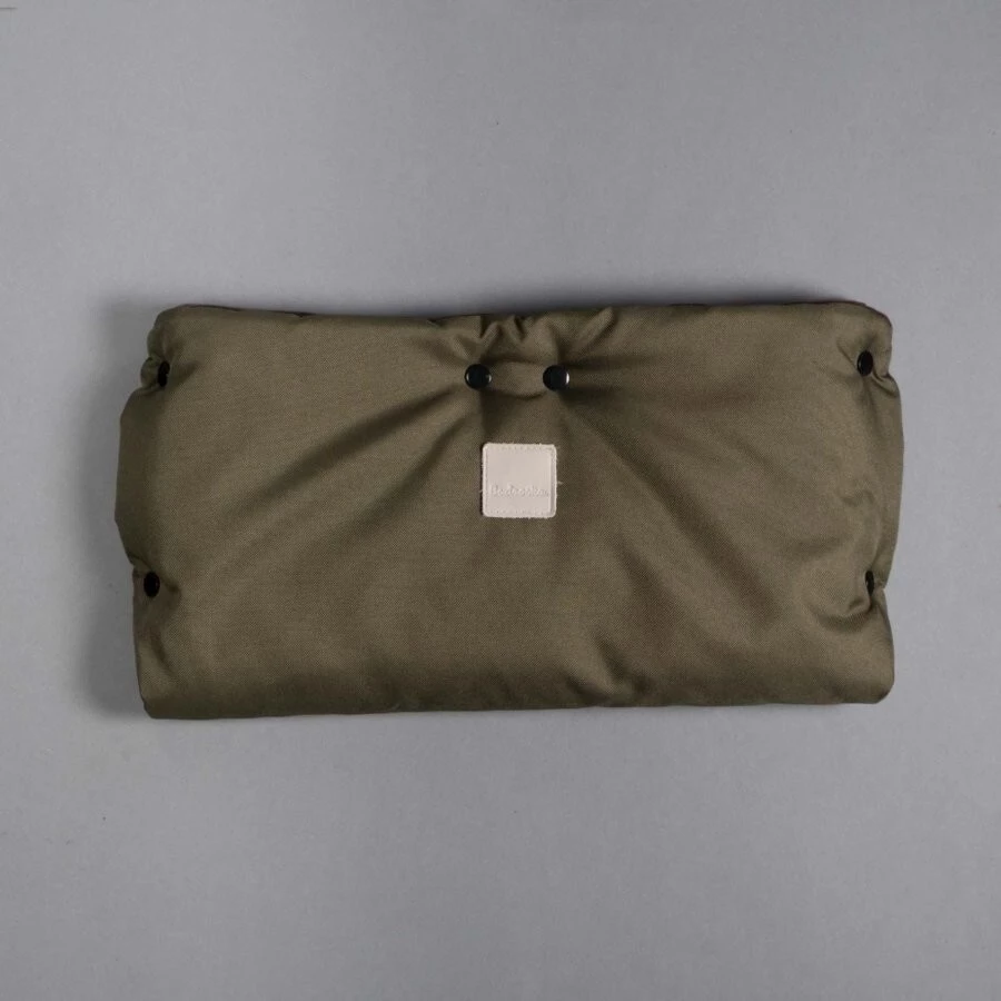 Beztroska Rukávník na kočárek s kožešinou - Khaki bez kožešiny