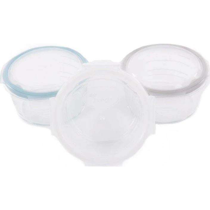 BO JUNGLE Skleněné misky s víčky B-Glass Bowls 280ml