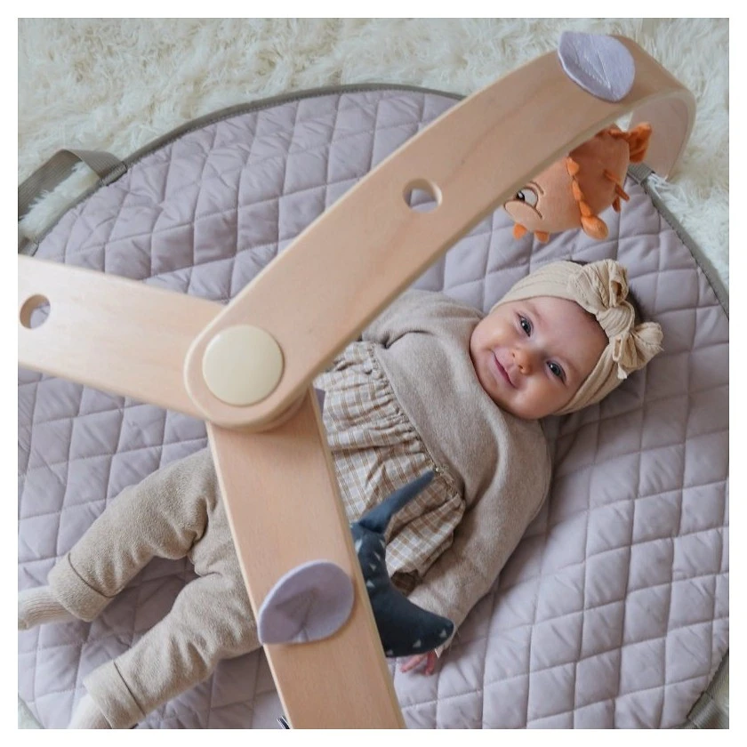 Bo Jungle Hrací deka s dřevěnou hrazdičkou Ocean Bliss - 