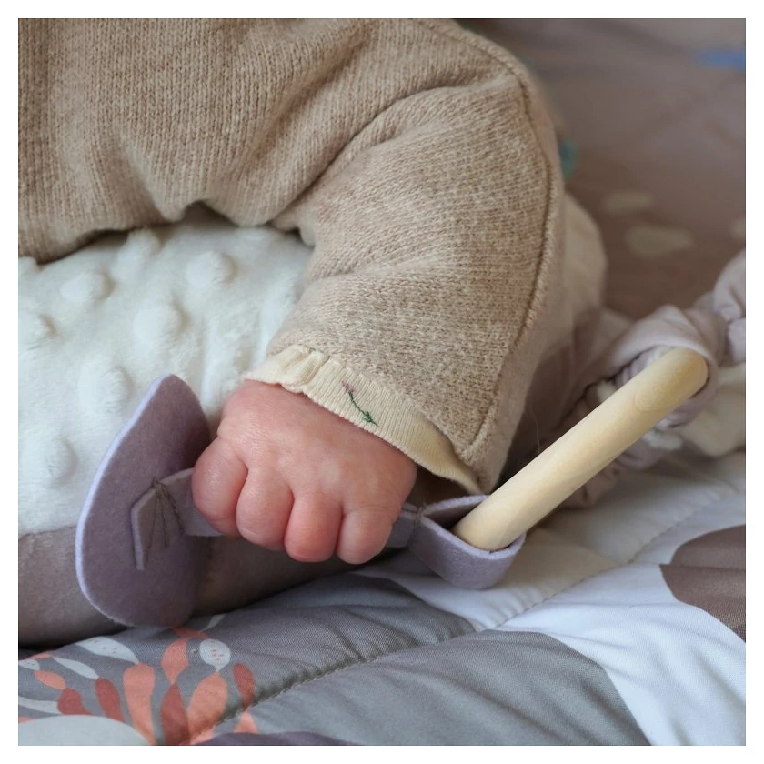 Bo Jungle Hrací deka s dřevěnou hrazdičkou Ocean Bliss - 