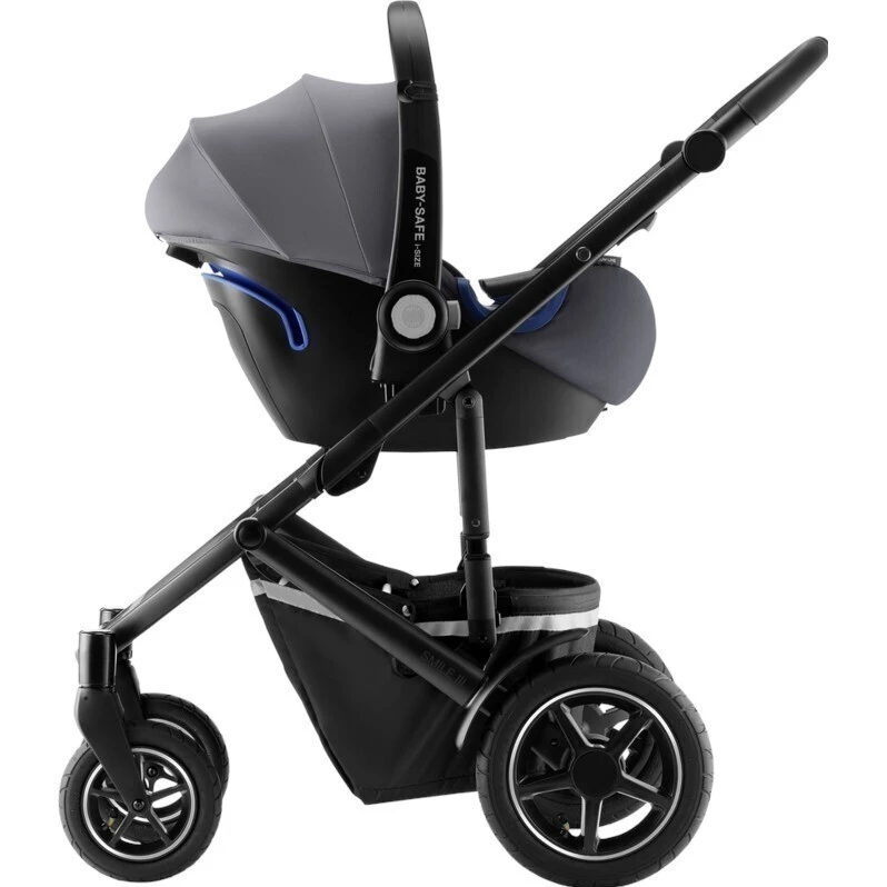 Britax Romer 4v1 kočárek Smile III + Baby-Safe 2 i-Size - Konstrukce s autosedačkou