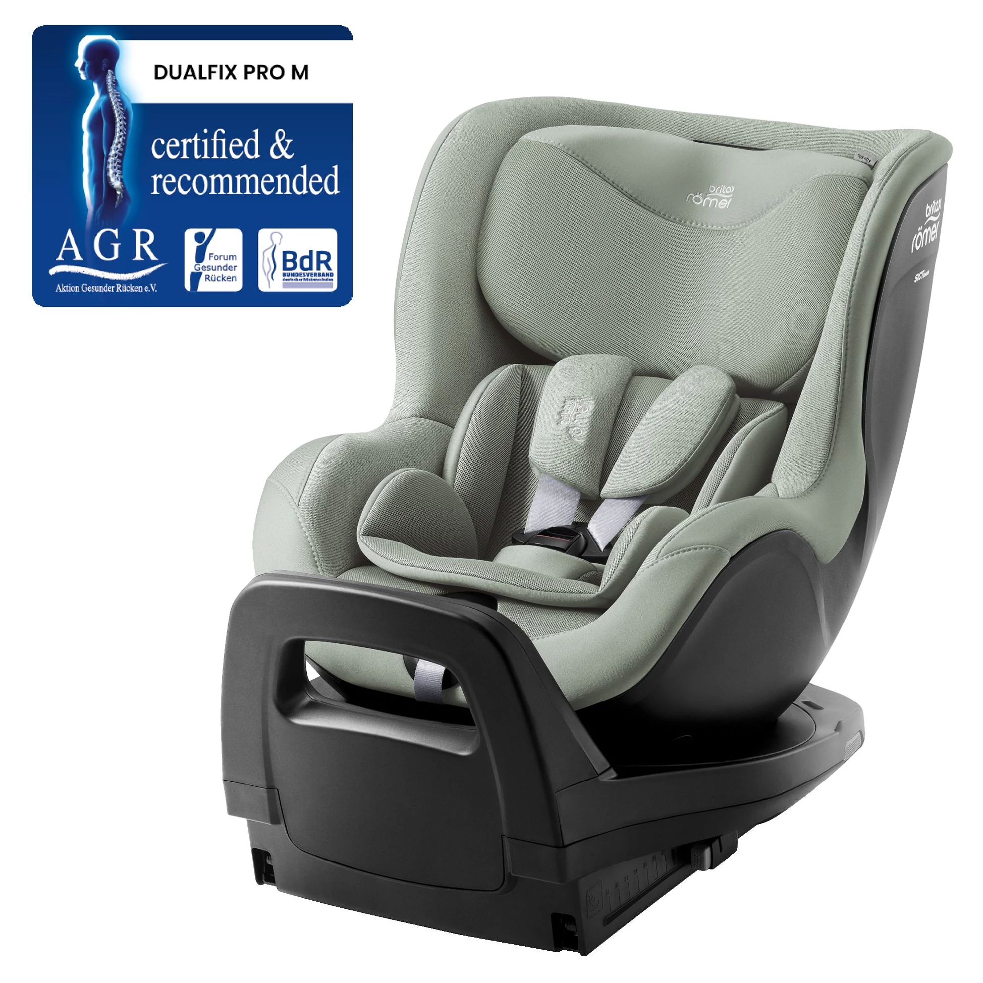 Britax Romer Autosedačka Dualfix Pro M Style dusty rose varianta Sage Green