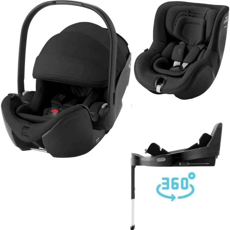 Britax Romer set Baby-Safe Pro + Vario Base 5Z + Dualfix 5Z varianta Onyx black Lux