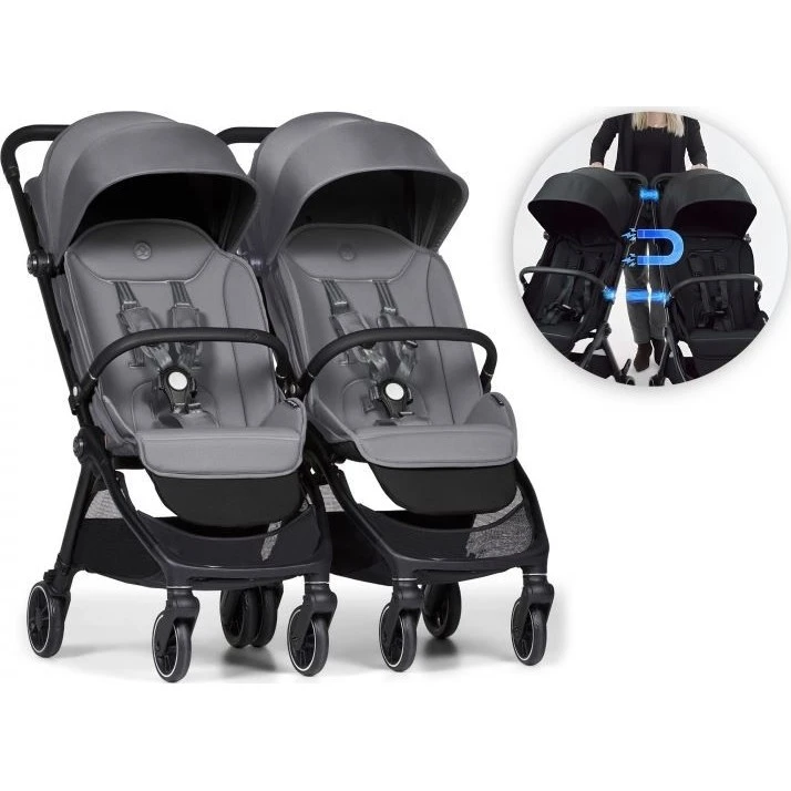 Bumprider Connect Mini 2x kočárek s madlem varianta Grey