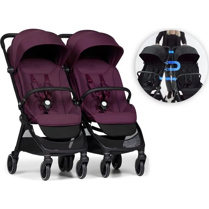 Bumprider Connect Mini 2x kočárek s madlem varianta Italian plum